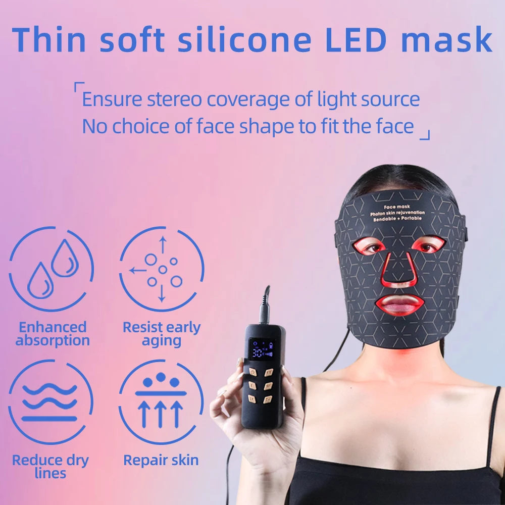 Silicone LED Face Mask 4 Colors