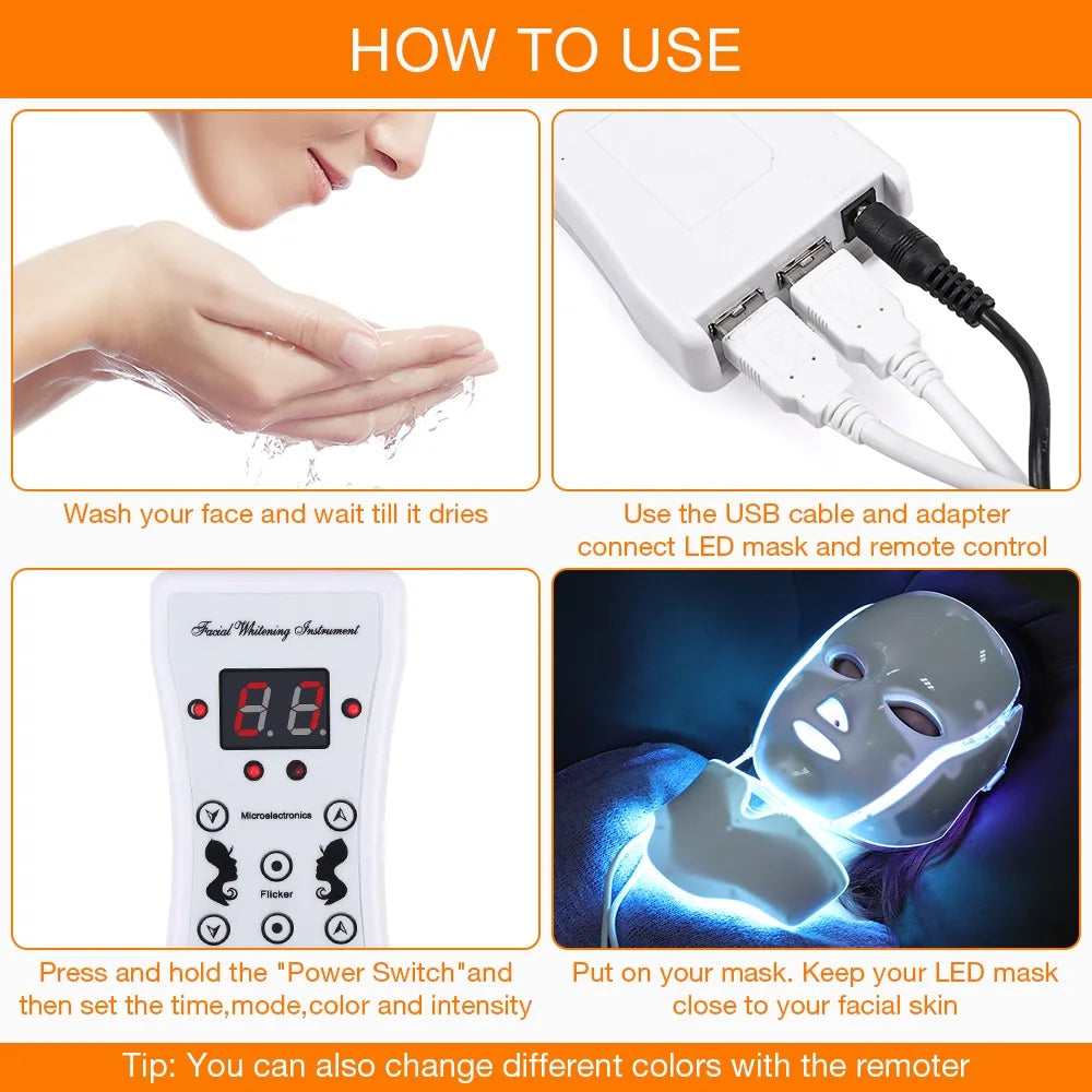 LED Facial Mask 7 Colors
