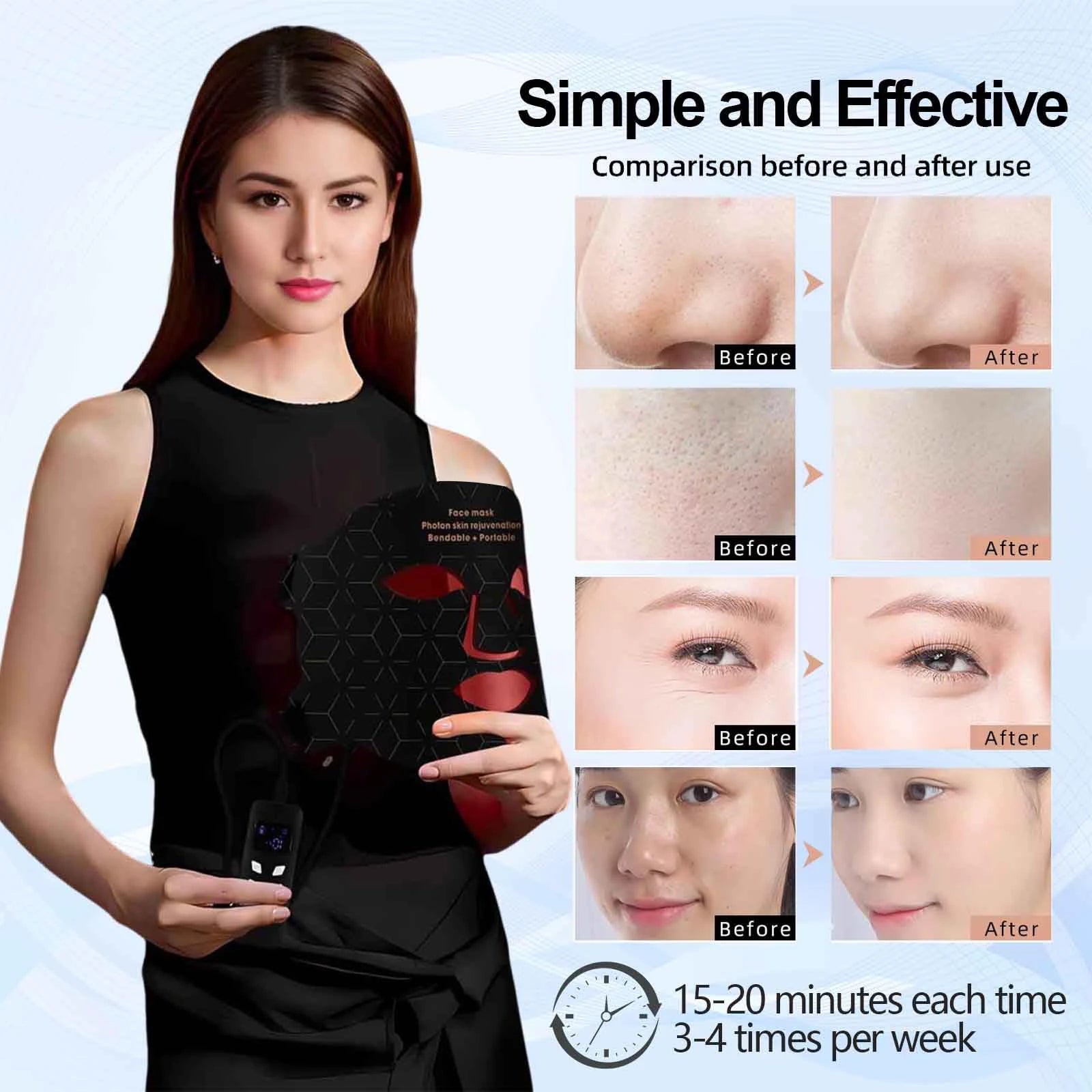 Silicone LED Face Mask 4 Colors